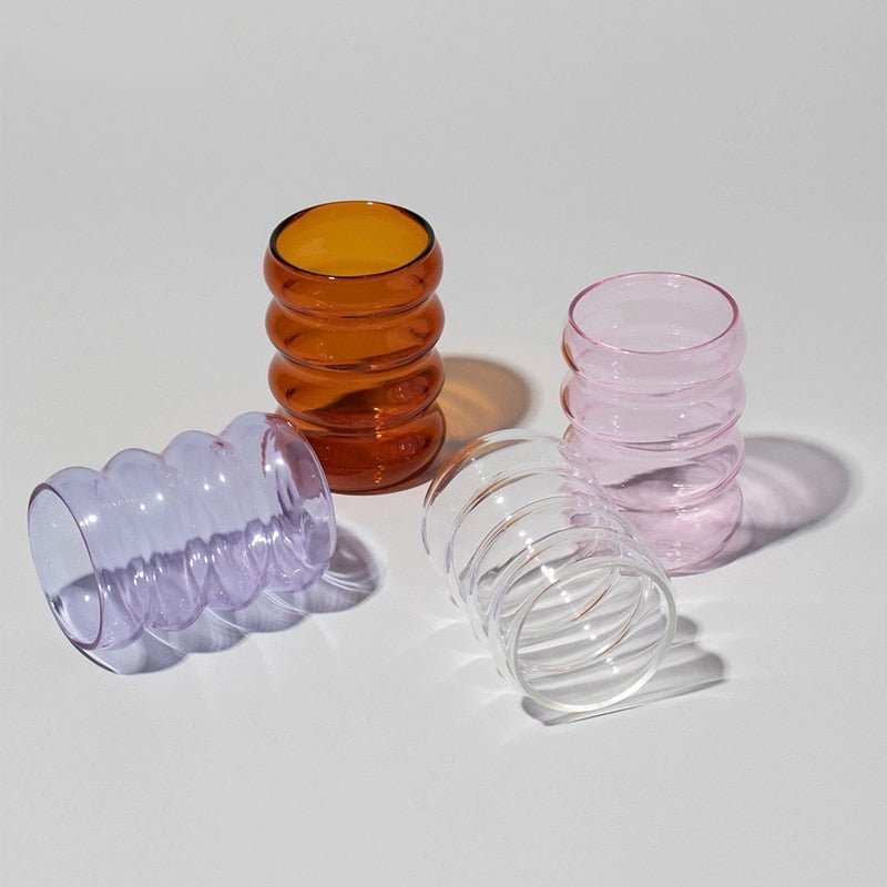 NovaRipple Glass Tumbler 250ml Heat Resistant for Drinks | Lersk