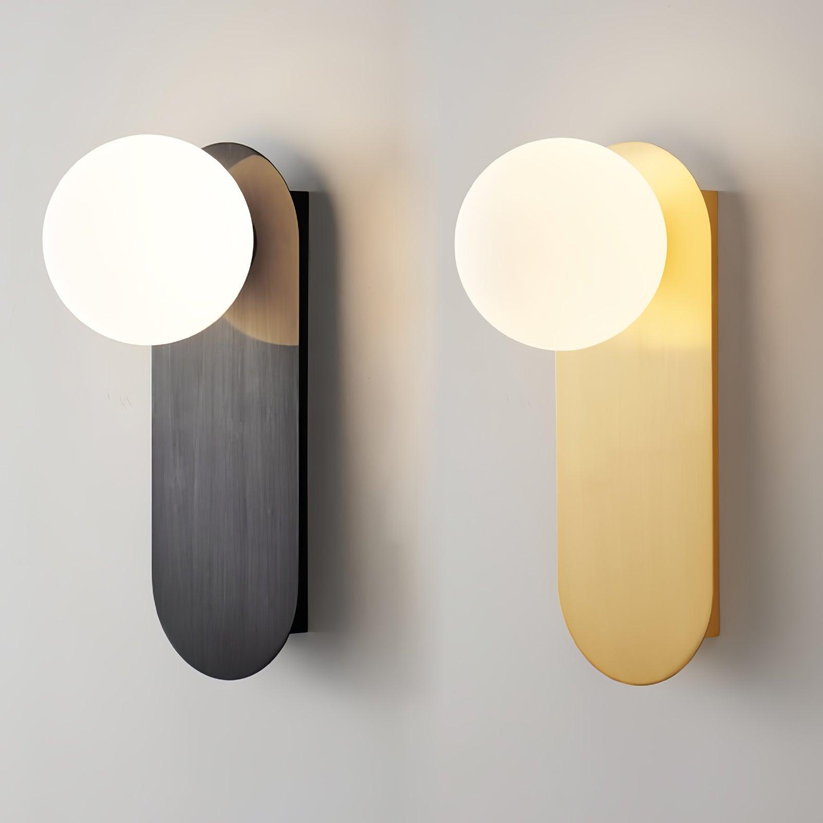 Aurel Flat Base Globe Sconce Modern Round Light Fixture | Lersk