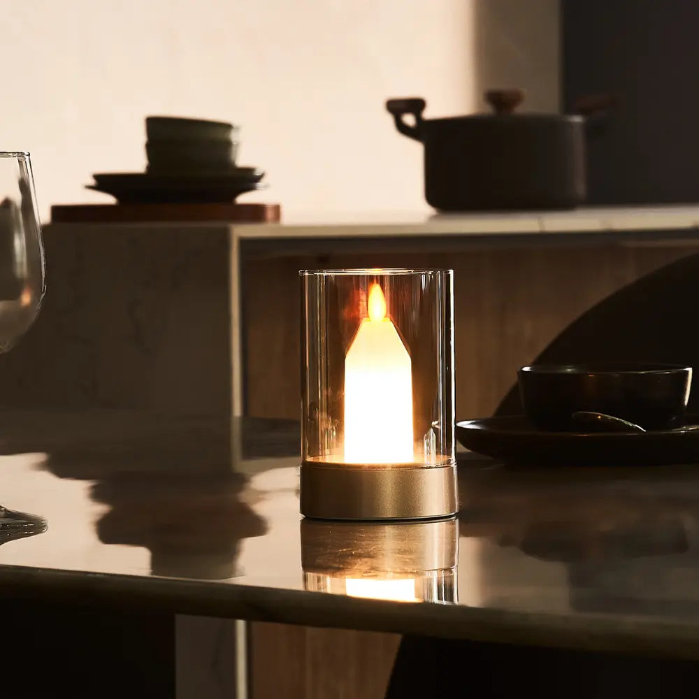 Luce Ambientale Ricaricabile a Candela Senza Fiamma per Decorazione | Lersk