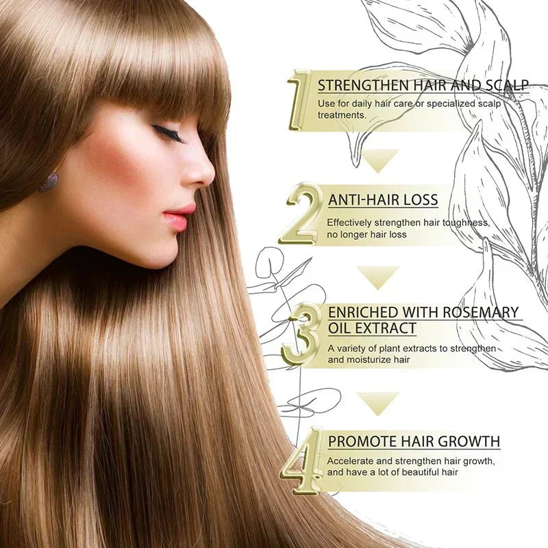 Spray d'huile de romarin pour la croissance des cheveux | Cheveux forts et brillants | Lersk