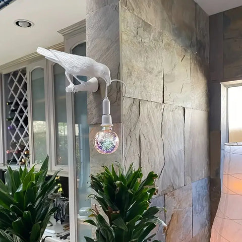 FeatherGlow ptačí nástěnné světlo teplé LED ambientní dekorativní lampa | Lersk