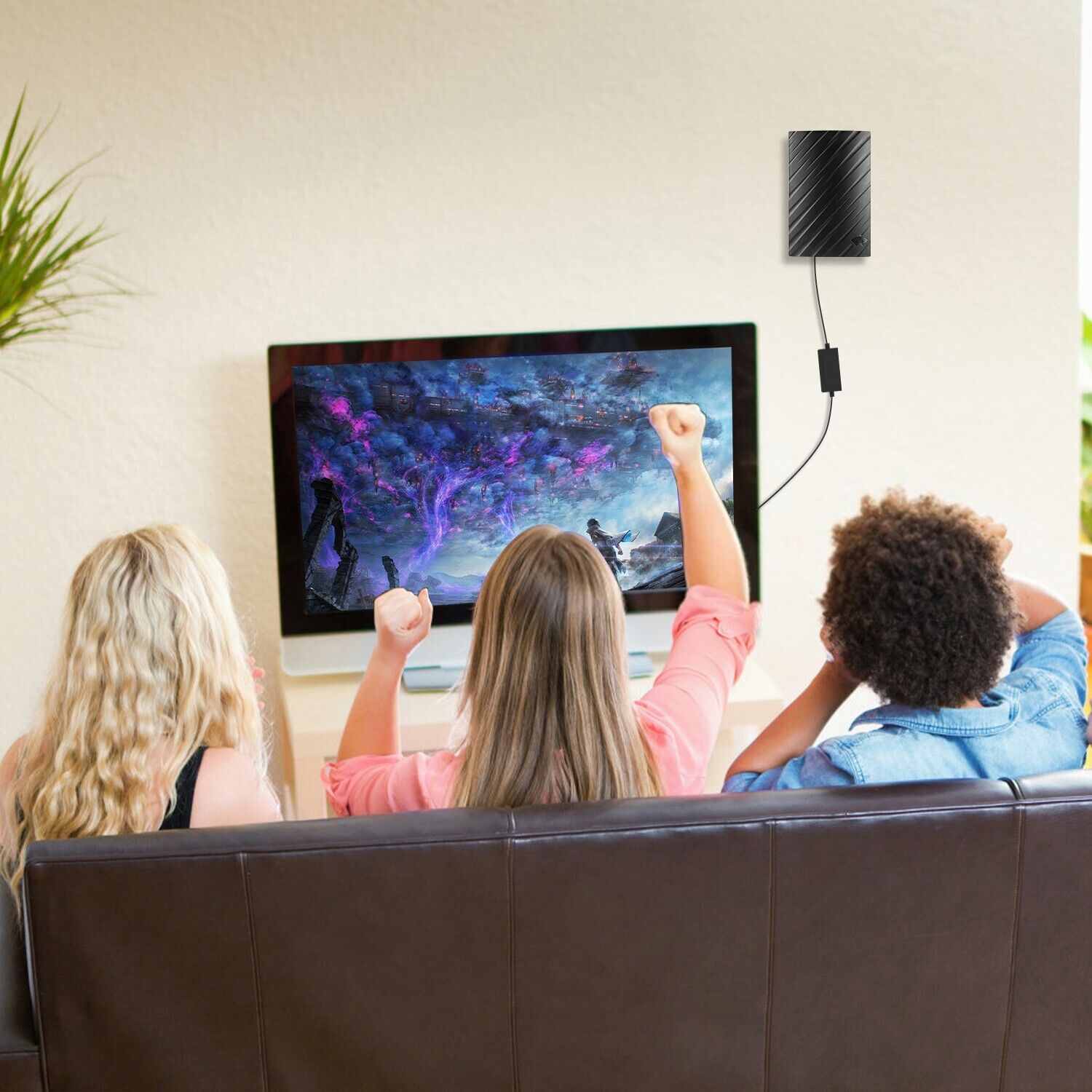 Antenne HDTV intérieure AeroView Pro 4K offrant des chaînes locales jusqu'à 600 miles | Lersk