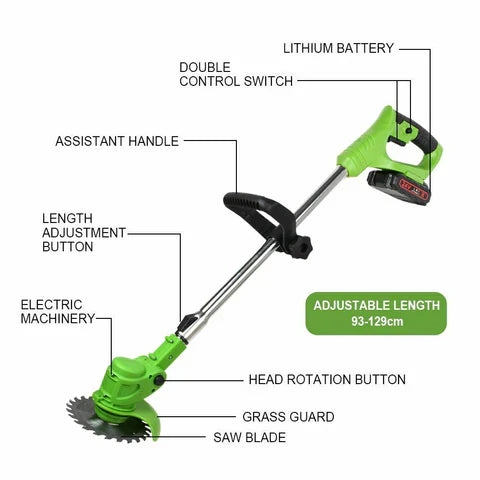 VoltEdge 24V Cordless Grass Trimmer With 18,000 RPM Motor | Lersk