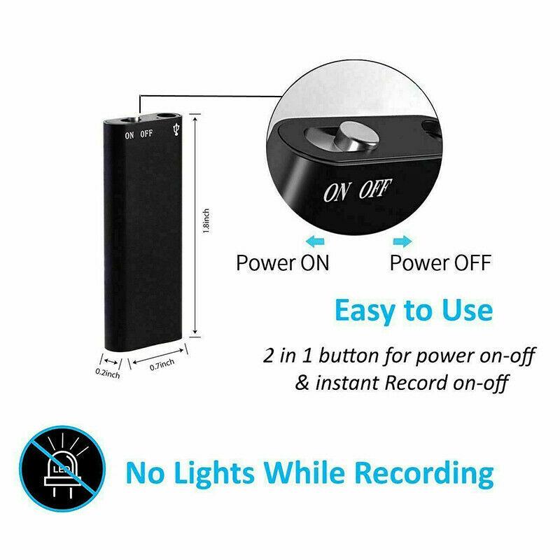 Lumen Mini Voice Recorder Compact 8GB Hidden Audio Device | Lersk