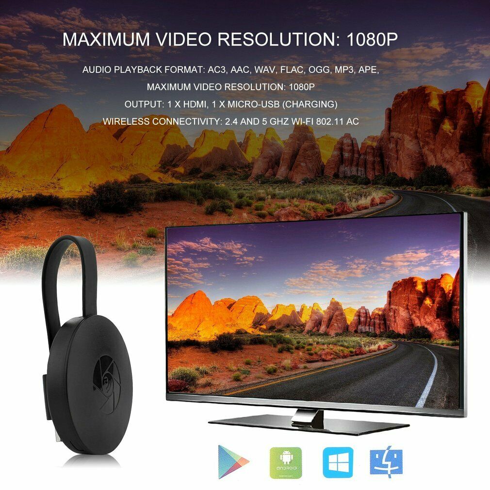 MobiCast | Přenosný bezdrátový HDMI přijímač pro televizory s rozlišením 1080p | Lersk