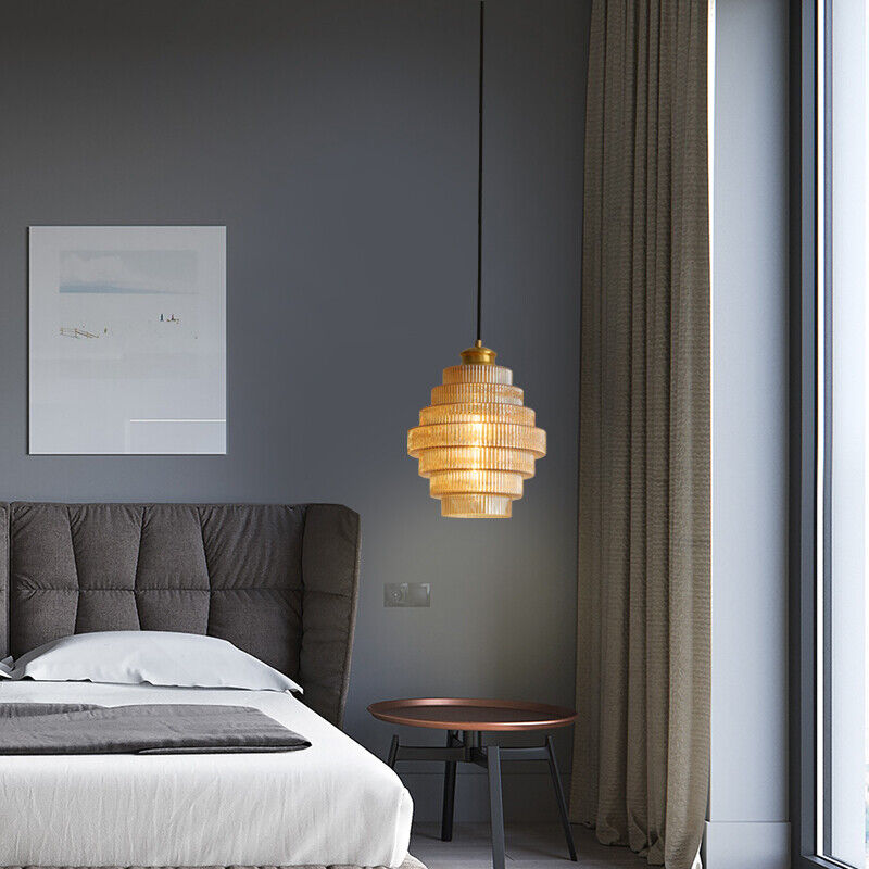 Elara Glass and Brass Bottle Pendant Lamp with Vintage Glow | Lersk