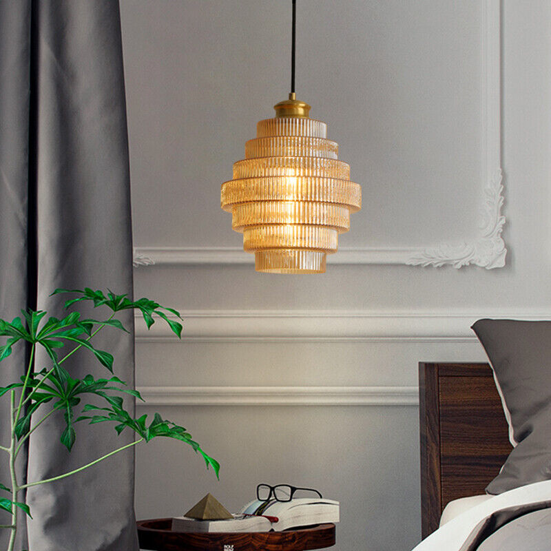 Elara Glass and Brass Bottle Pendant Lamp with Vintage Glow | Lersk