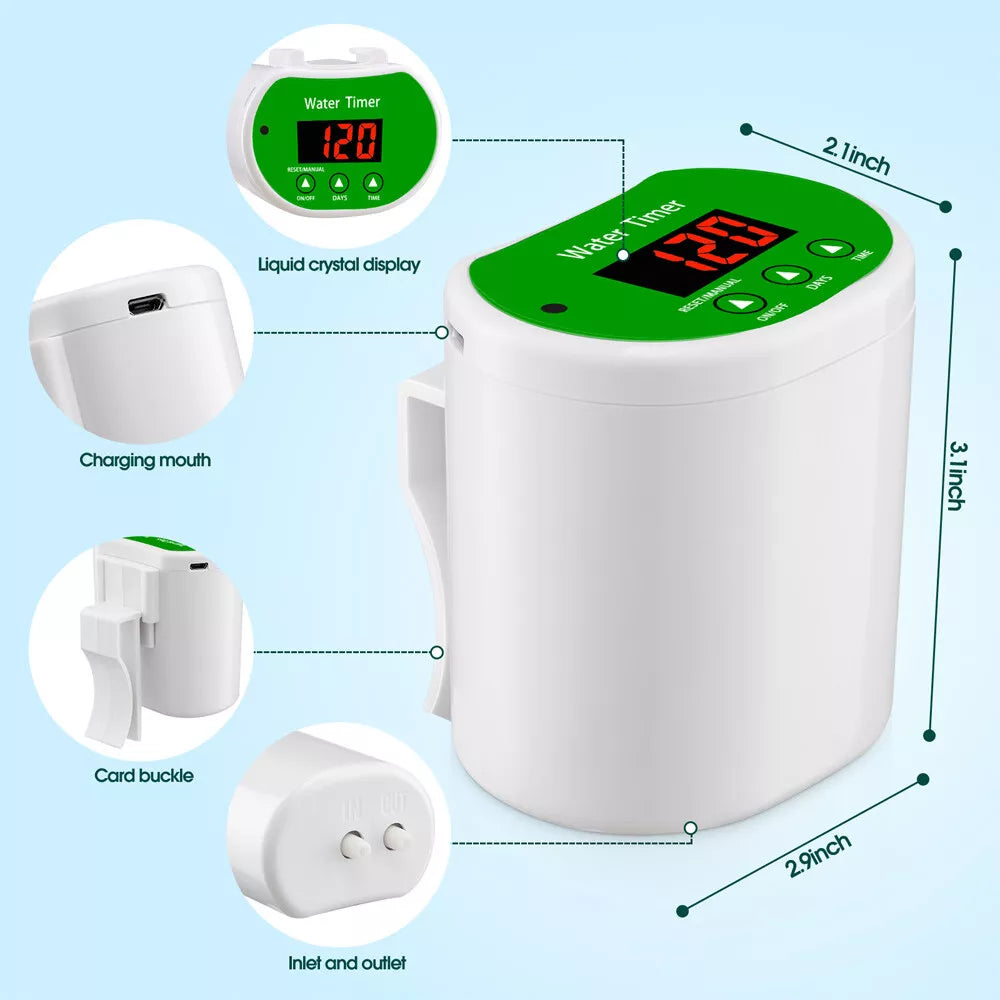 Sistema automático de riego para plantas de interior con bomba, temporizador y riego inteligente para uso doméstico | Lersk