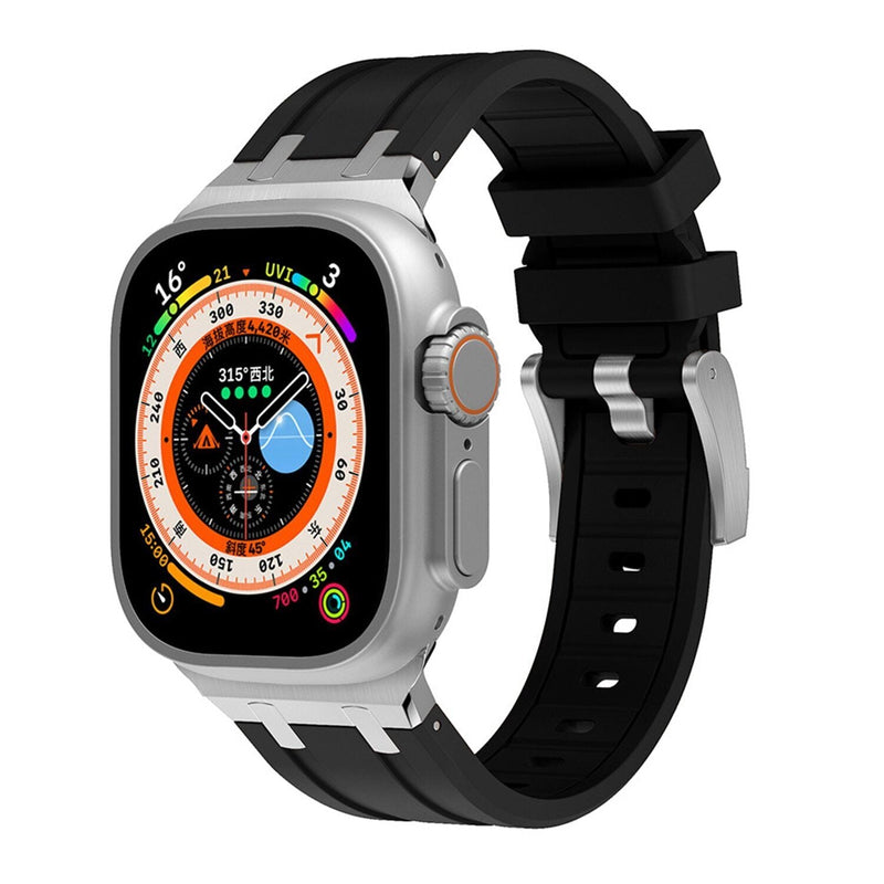 VeroFit | Thick Silicone Band with Titanium Adapter for Apple Watch | Lersk
