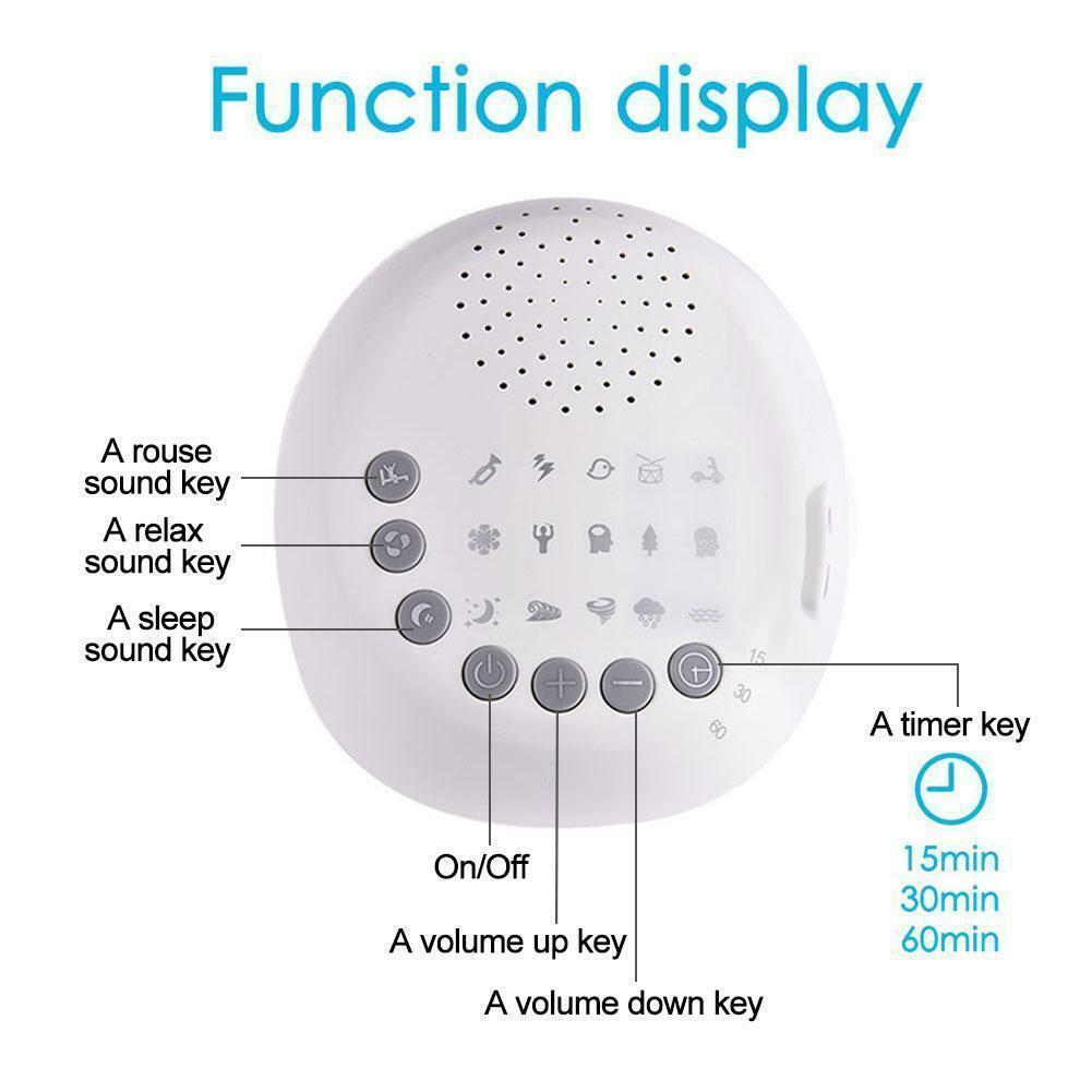 Máquina de sonido de ruido blanco SerenWave para dormir con temporizador automático | Lersk