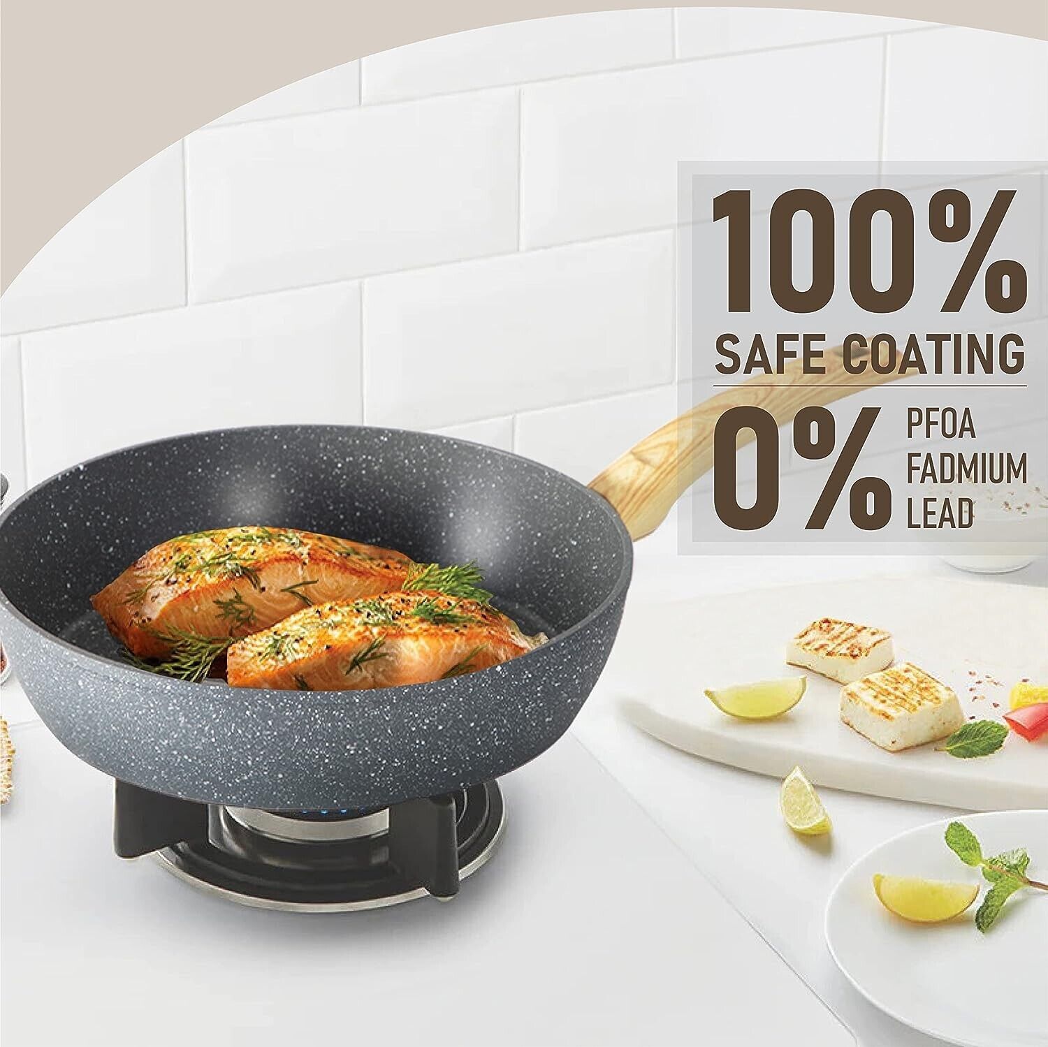 12-Piece Nonstick Cookware Set Granite Coating Home Cooks | Lersk