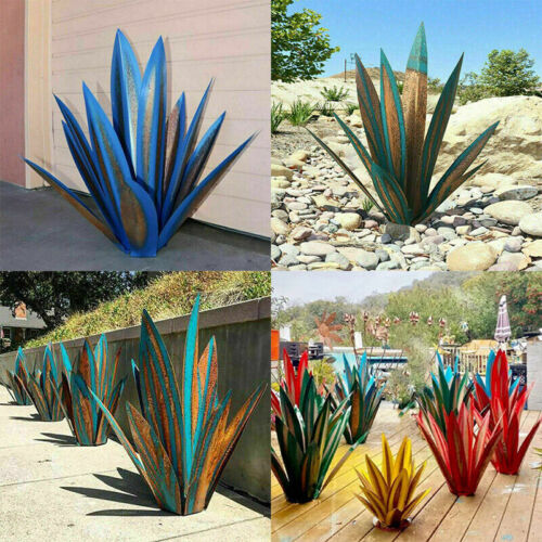 Ewige Agave Handgefertigte Rostfreie Metall-Gartenskulptur für Innen- und Außendekor | Lersk