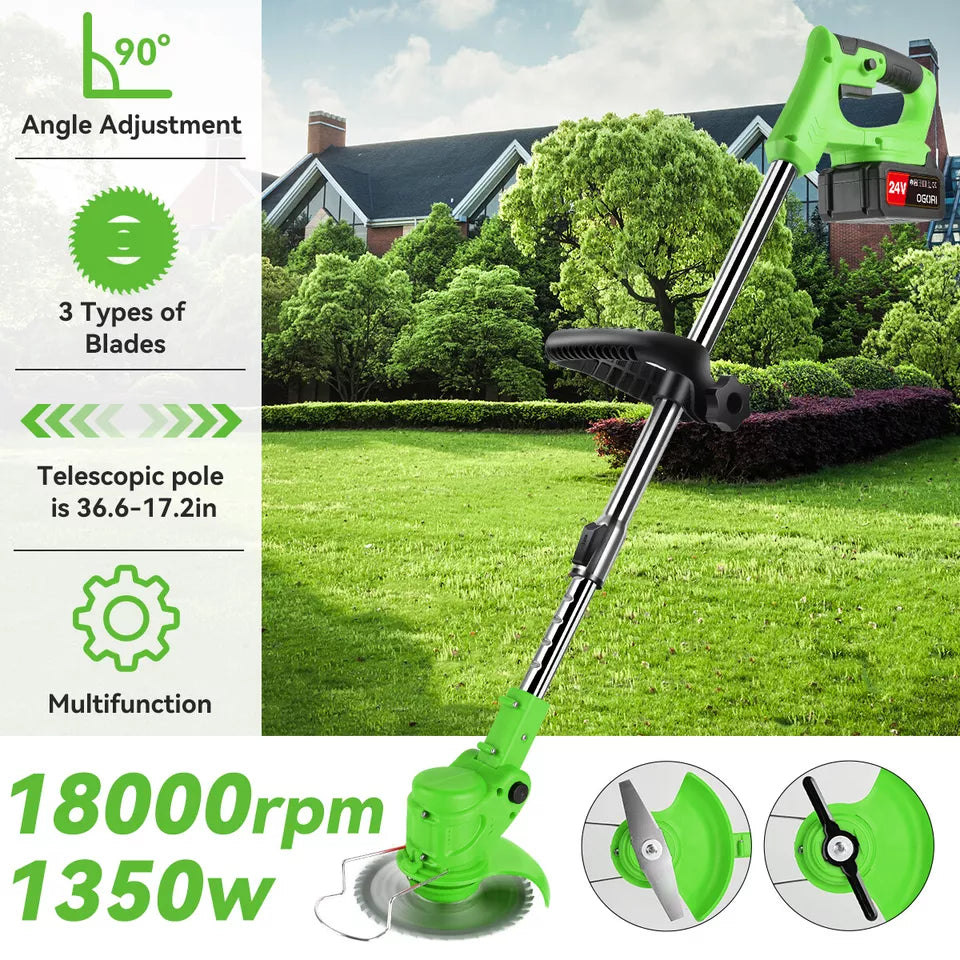 Low Noise Cordless Grass Trimmer All In One 24V For Homeowners | Lersk