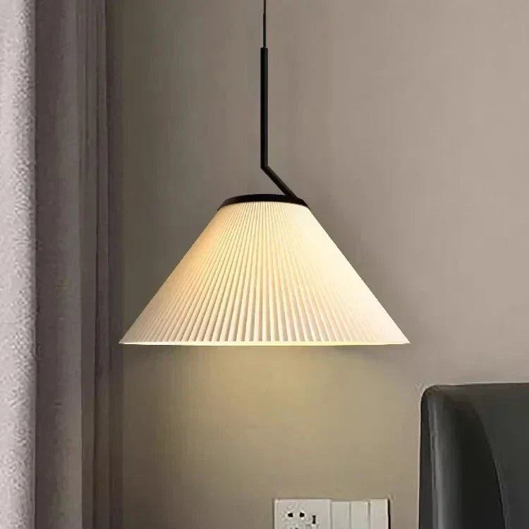 Caelara Soft Pleated Ceiling Pendant Light In Cream | Lersk