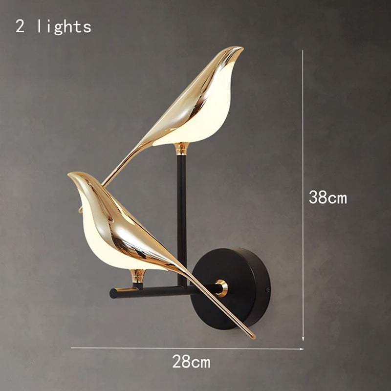 LED Bird Wall Lamp Cozy Nordic Night Light For Home Decor | Lersk