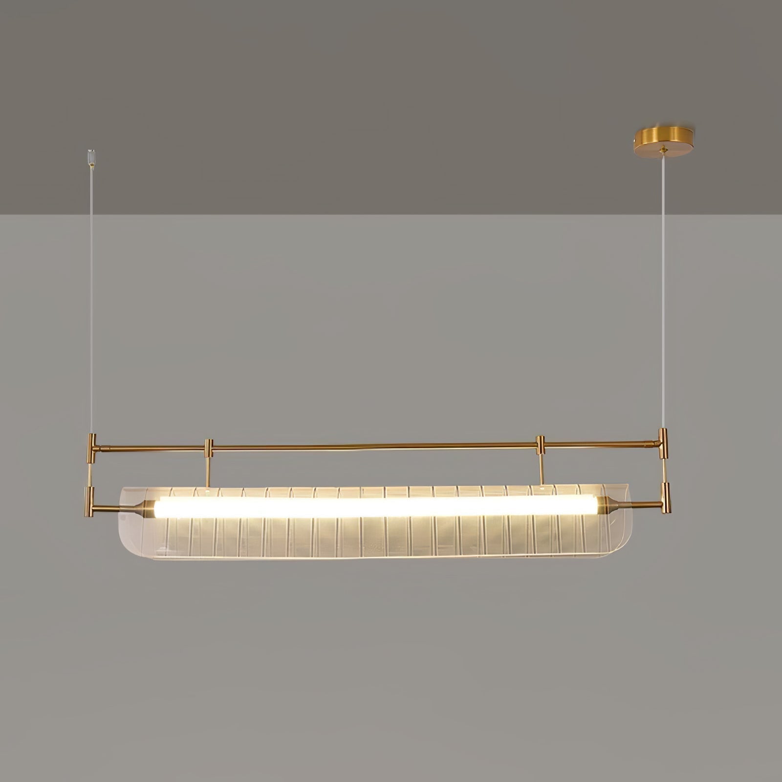 NovaLine Linear Strip Chandelier in Modern Metal Finish | Lersk
