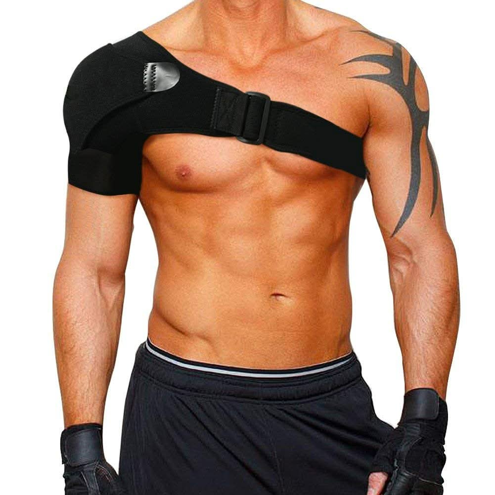 Faja para Hombro con Almohadilla de Compresión para Soporte Ajustable y Alivio del Dolor para Uso Diario | Lersk
