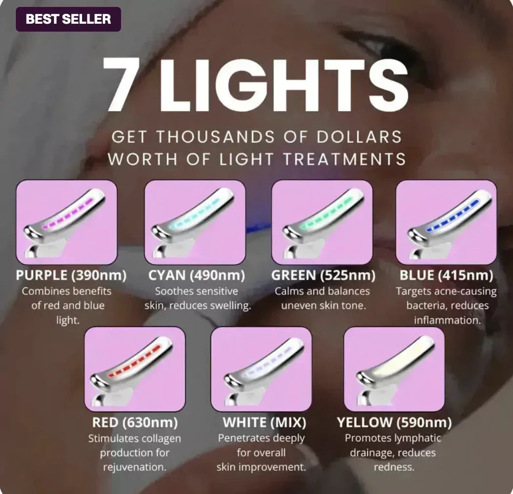 نوفالوم 7 في 1 لنحت الوجه مع رفع EMS وعلاج LED | ليرسك