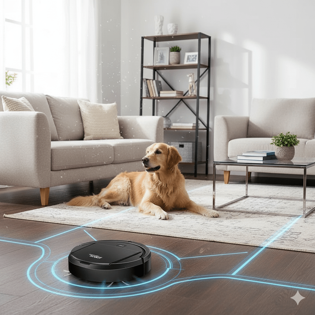 SILENTDUST chytrý robotický vysavač s ultra tichým čištěním a HEPA filtrací pro domácí použití | Lersk