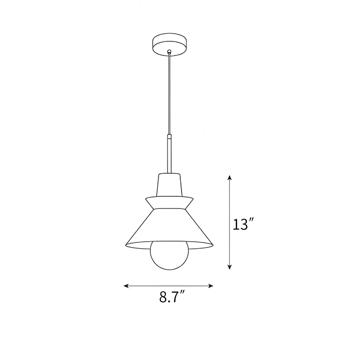 Scandinavian Pendant Lamp for Bedroom | Lersk