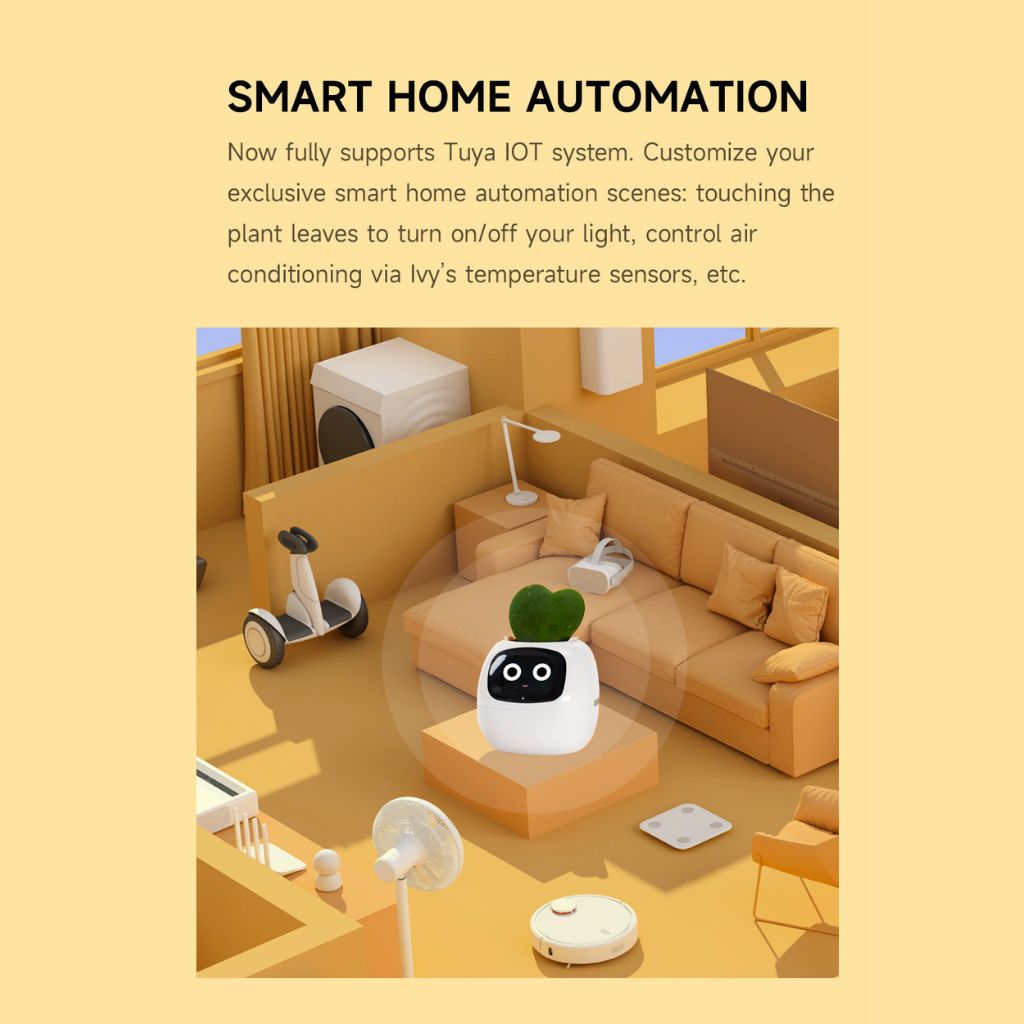 Ivy Smart Pflanzentopf mit Gestensteuerung, Pflanzenbegleiter für Pflanzenliebhaber, Alexa | Lersk