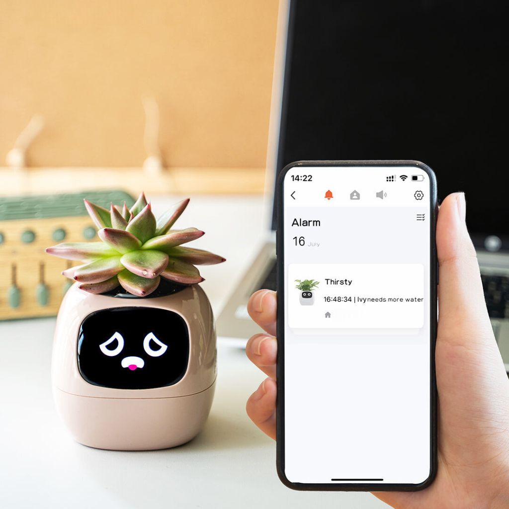 Ivy Smart Pflanzentopf mit Gestensteuerung, Pflanzenbegleiter für Pflanzenliebhaber, Alexa | Lersk