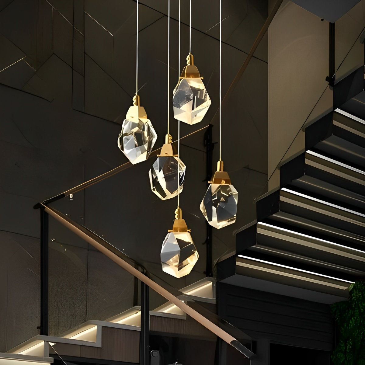 Astrae | Spiral Crystal Droplet Elegant Pendant Chandelier | Lersk