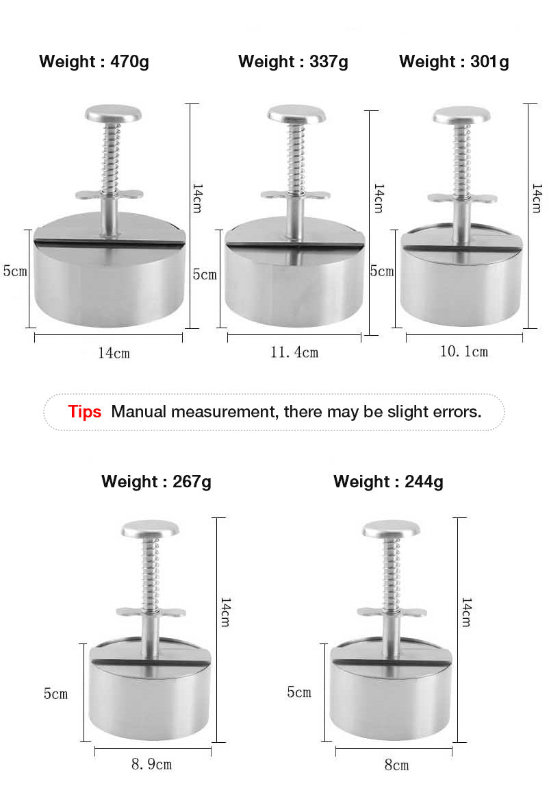 Manual Hamburger Patty Press For Homemade Burgers, Ergonomically Designed For Easy Use | Lersk