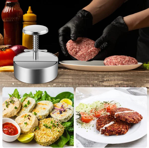 Manual Hamburger Patty Press For Homemade Burgers, Ergonomically Designed For Easy Use | Lersk