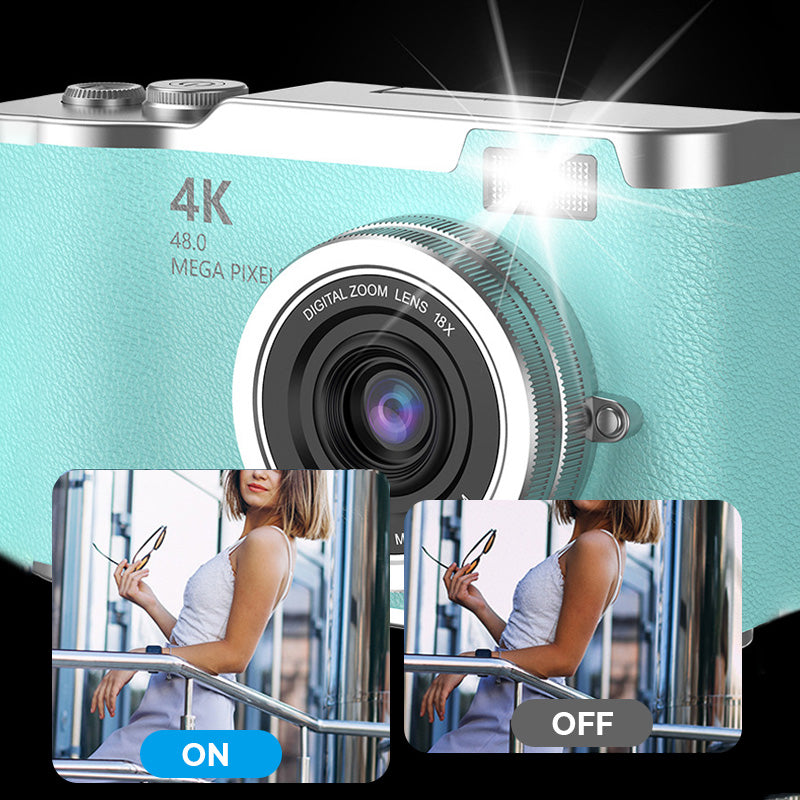 Fotocamera Digitale 4K HD con Schermo Ribaltabile per Scattare Foto Nitide e Video ad Alta Definizione Fluidi | Lersk