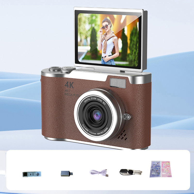 Fotocamera Digitale 4K HD con Schermo Ribaltabile per Scattare Foto Nitide e Video ad Alta Definizione Fluidi | Lersk
