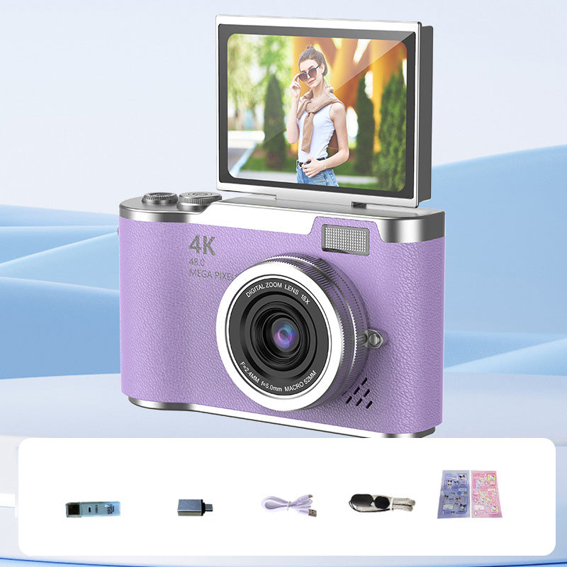 Fotocamera Digitale 4K HD con Schermo Ribaltabile per Scattare Foto Nitide e Video ad Alta Definizione Fluidi | Lersk