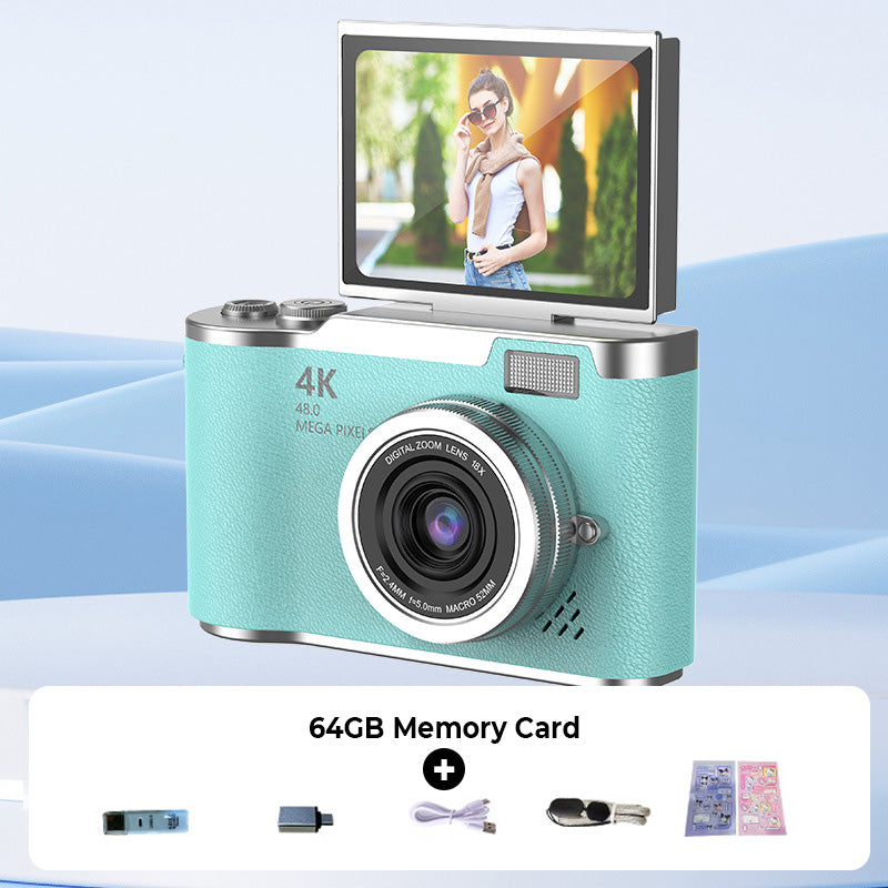 Fotocamera Digitale 4K HD con Schermo Ribaltabile per Scattare Foto Nitide e Video ad Alta Definizione Fluidi | Lersk