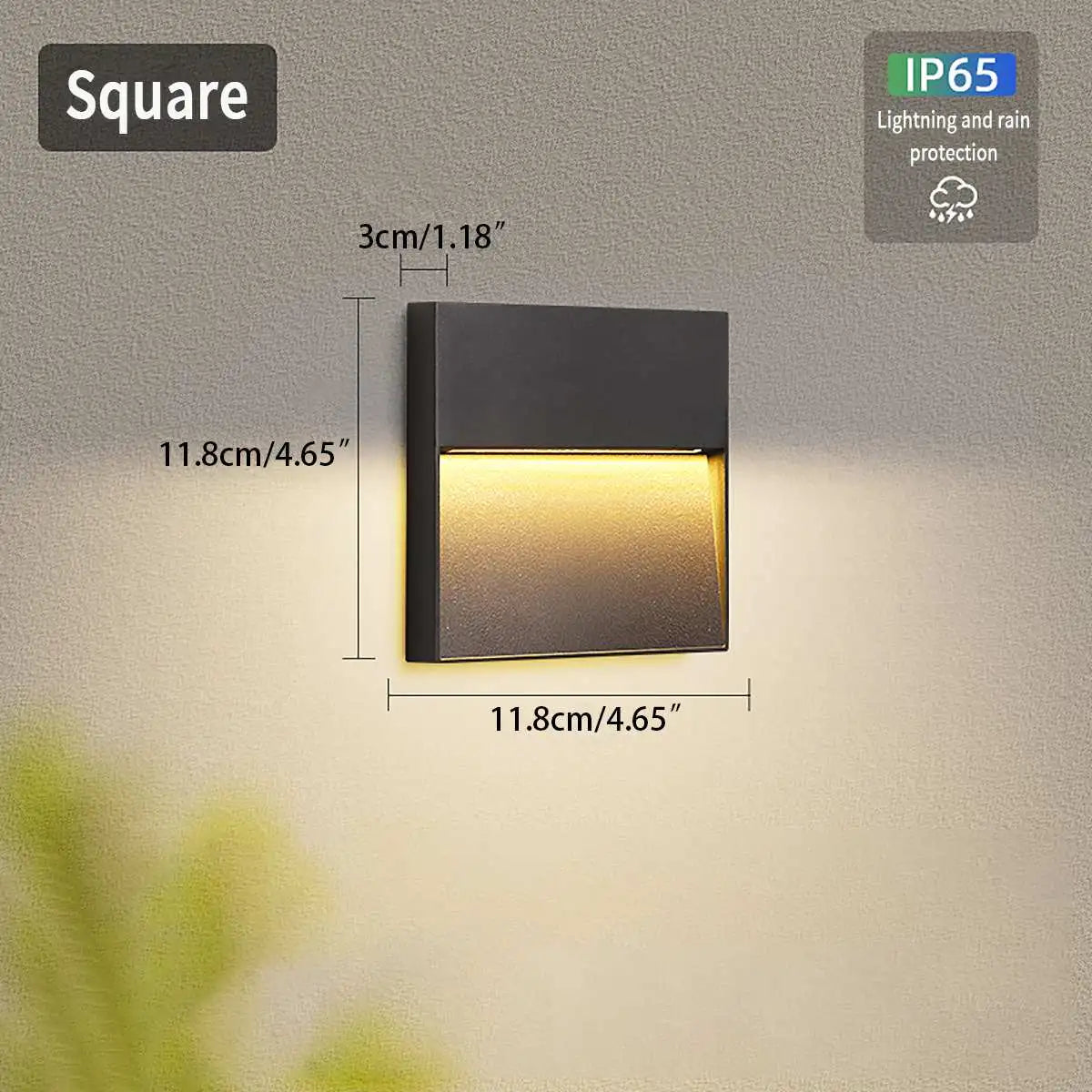 Luz de Pared Exterior Impermeable Redonda y Cuadrada | Lersk