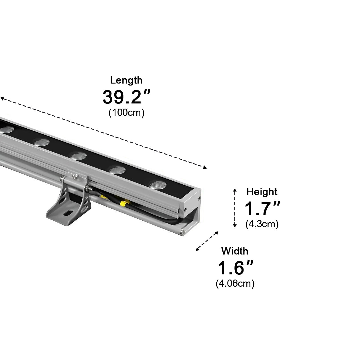 LumaWave LED-vægvaskerlys, dæmpbare, vandtætte aluminium til udendørs brug | Lersk