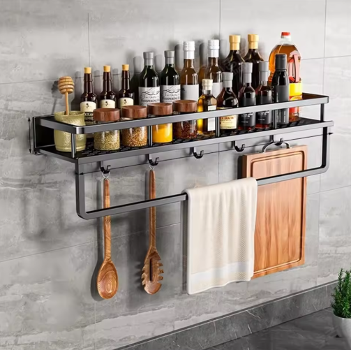 Estante de Pared de Metal para Organizador de Almacenamiento de Cocina Estante de Pared de Metal para Organizador de Almacenamiento de Cocina | Lersk