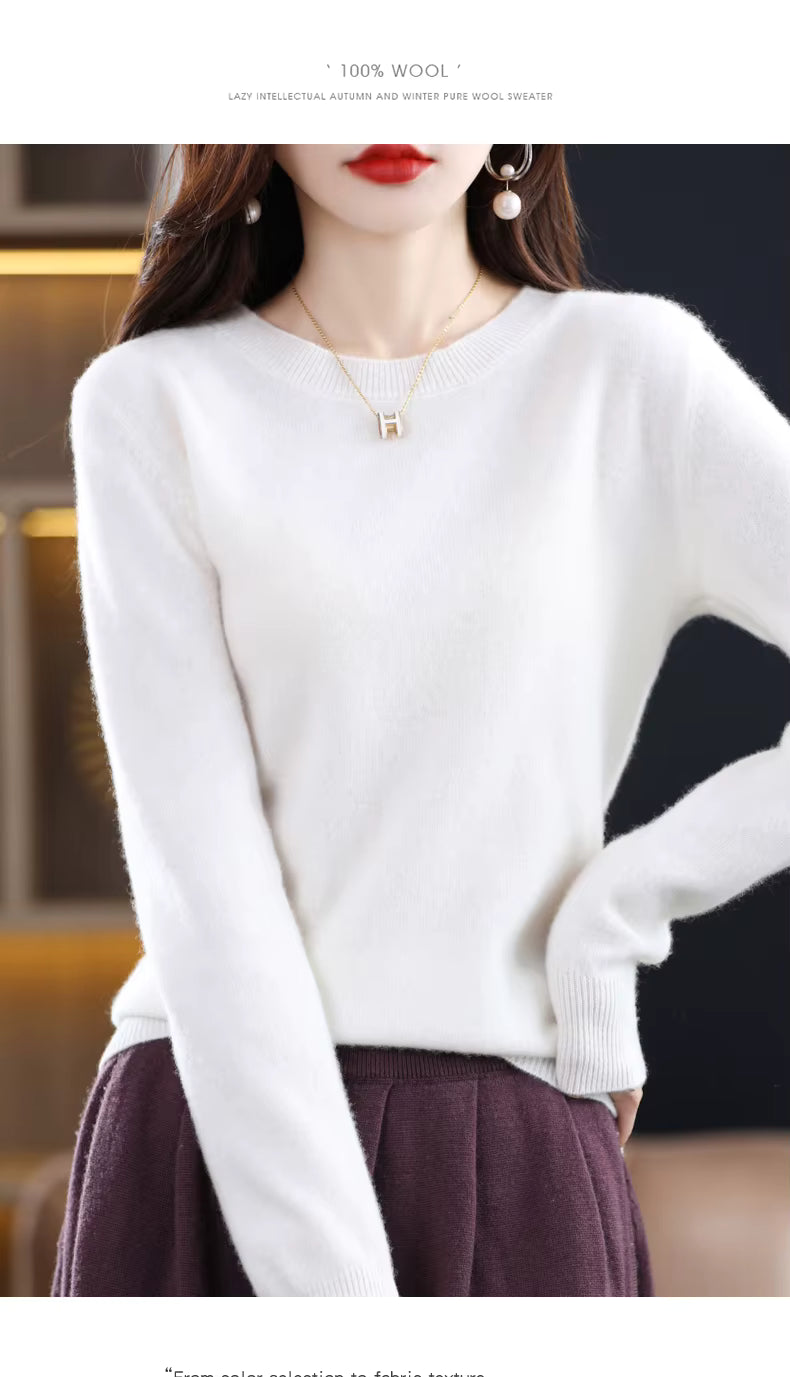Claire Damenpullover aus 100 % Merinowolle, weich und warm, schlanke Passform | Lersk