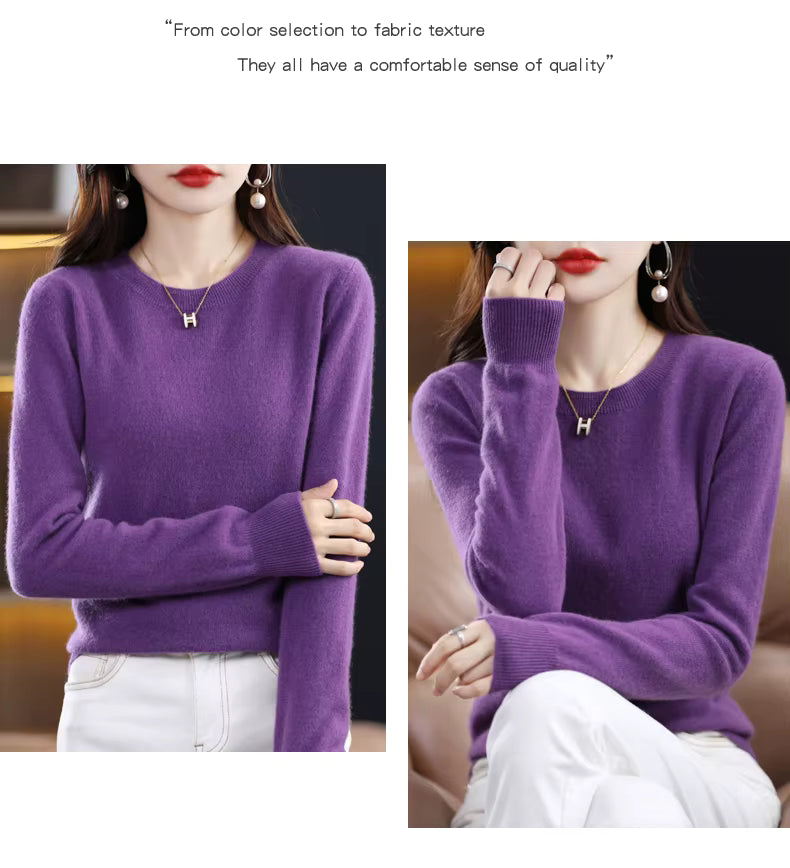 Claire Damenpullover aus 100 % Merinowolle, weich und warm, schlanke Passform | Lersk