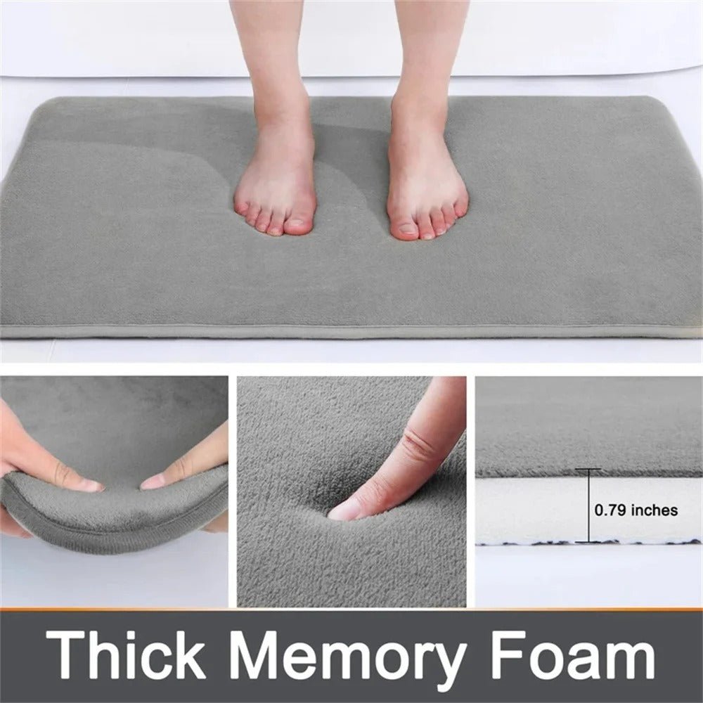 Nova Velvet Bath Mat Absorbent Non Slip Quick Dry Rug | Lersk
