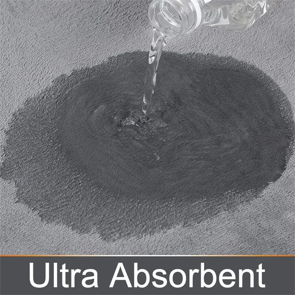 Nova Velvet Bath Mat Absorbent Non Slip Quick Dry Rug | Lersk