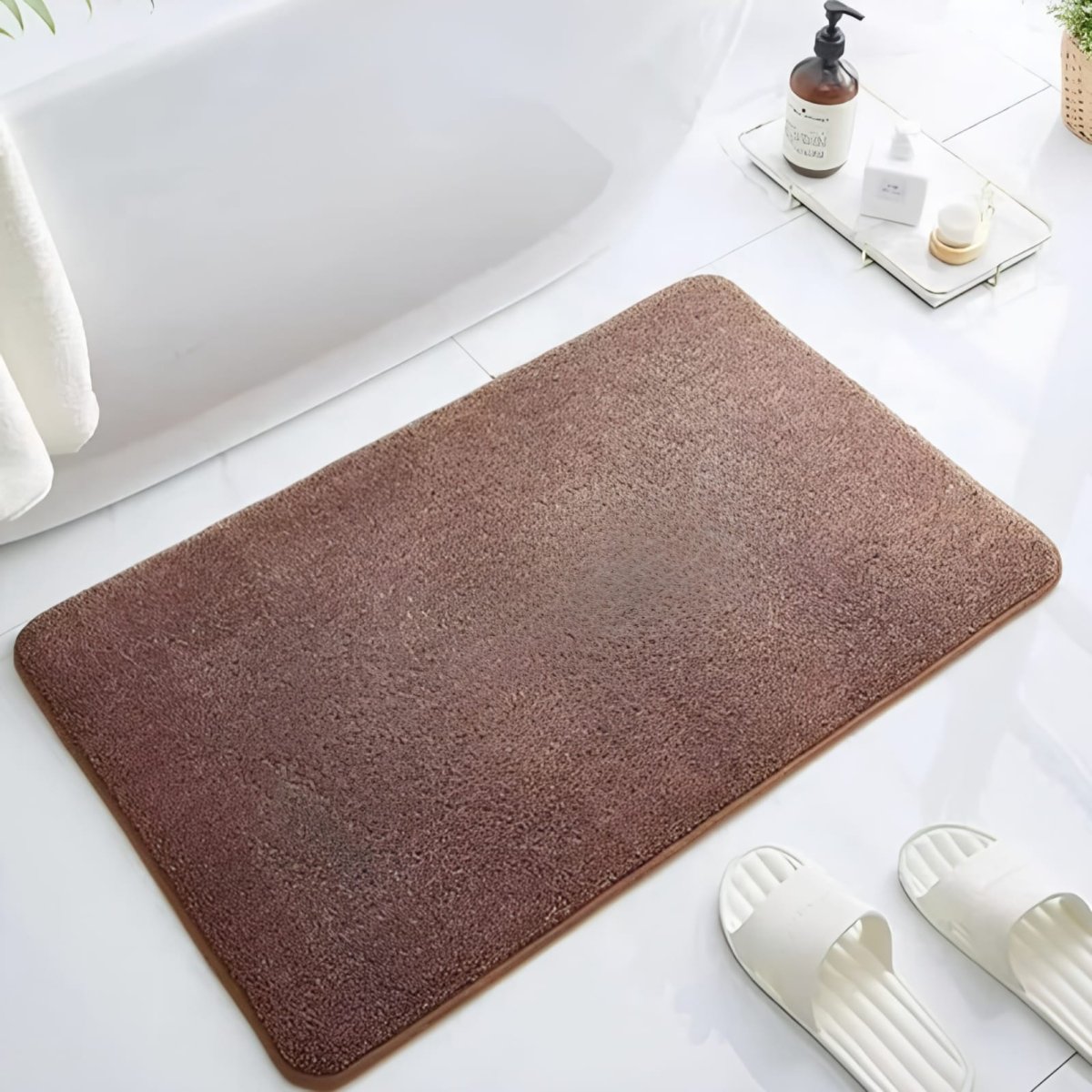 Nova Velvet Bath Mat Absorbent Non Slip Quick Dry Rug | Lersk