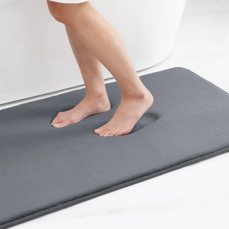 Nova Velvet Bath Mat Absorbent Non Slip Quick Dry Rug | Lersk