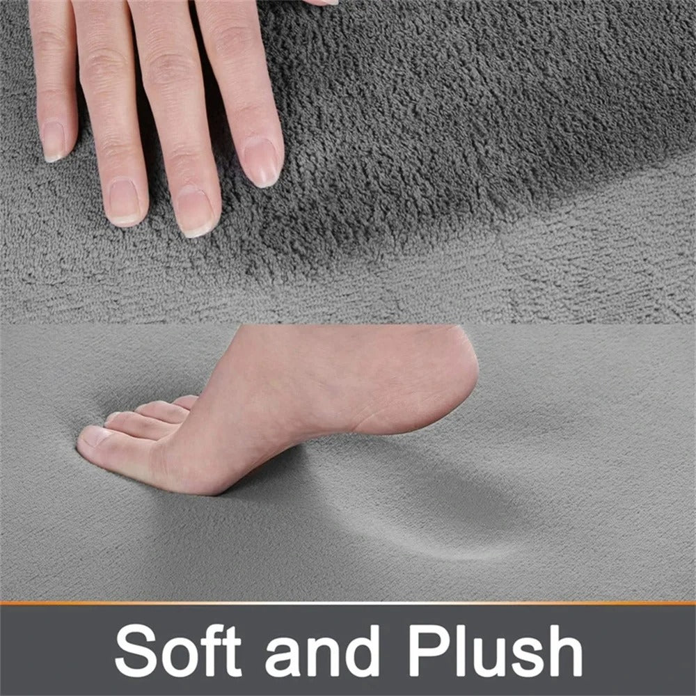 Nova Velvet Bath Mat Absorbent Non Slip Quick Dry Rug | Lersk