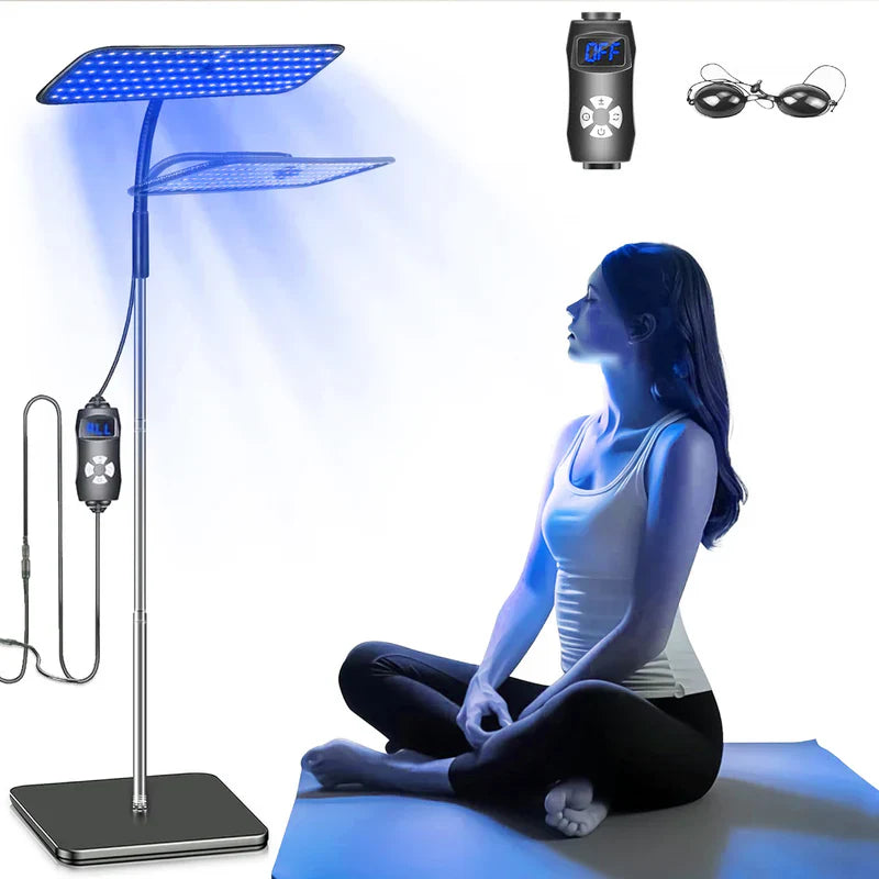 Portable UV Tanning Lamp with Adjustable Stand for Full Body Sessions