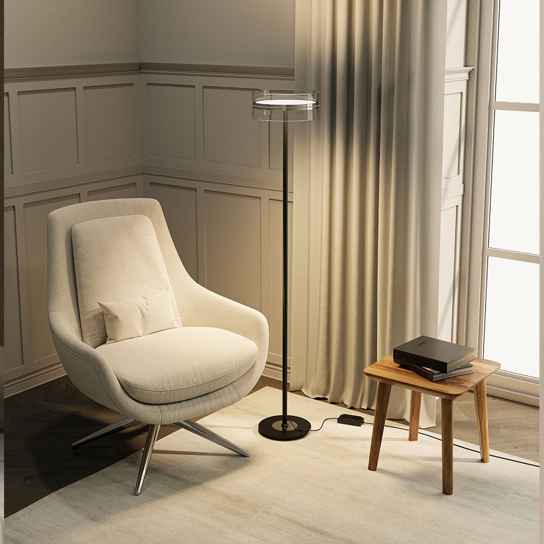 Lampada da parete AureaLume | Illuminazione contemporanea in vetro e metallo | Lersk