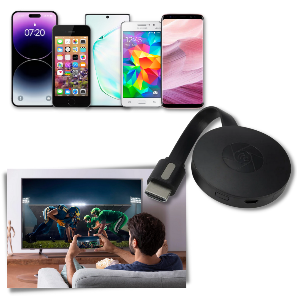 Smart TV HDMI-dongle til telefon-spejling og streaming | Lersk