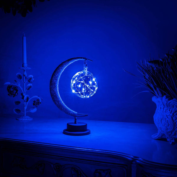 AsteriGlow Skleněná Měsíční Lampa Teplé Ambientní Měsíční Světlo | Lersk
