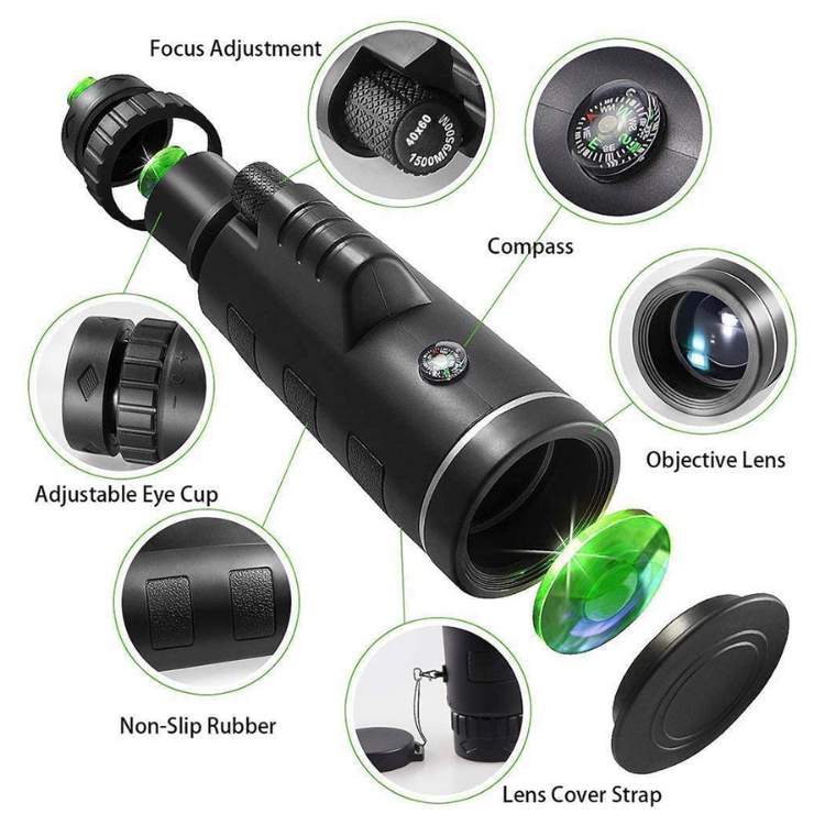 NexMon HD Monocular | Waterproof BAK-4 For Stars & Wildlife | Lersk