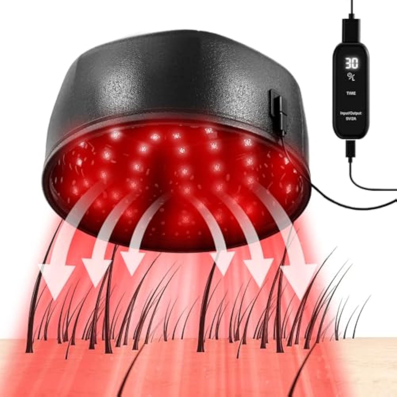 Dual-Light LED Hair Care Cap with Red & Blue Light for Scalp & Hair Wellness | Lersk