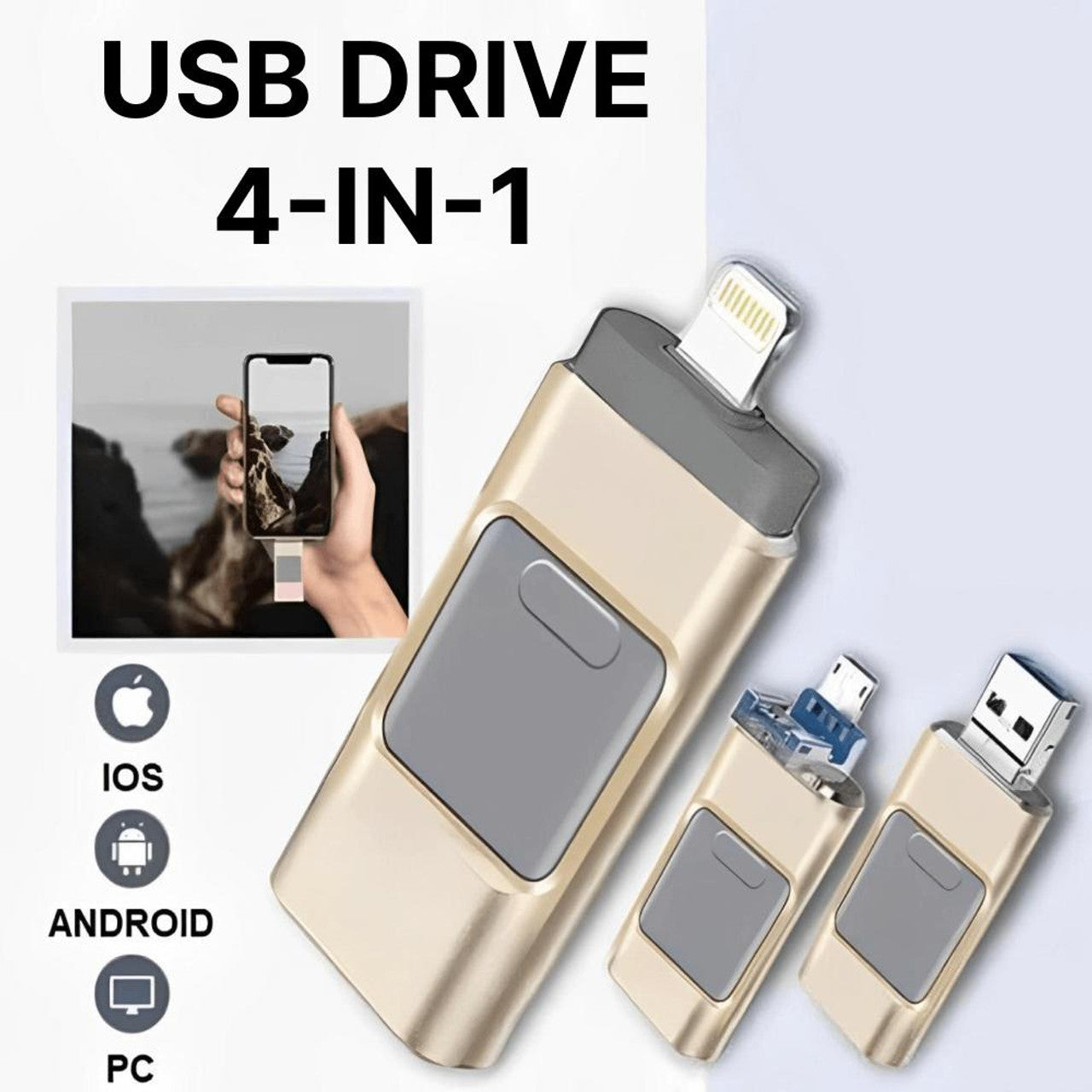 NexPort 128GB 4v1 USB disk pro iPhone a Android | Lersk